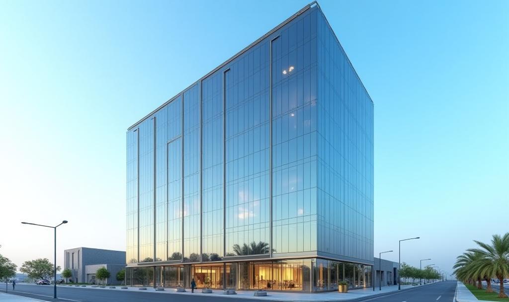 Modern office building in Dubai where Emirates Connect is located